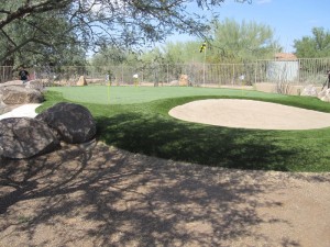 Phoenix putting green designed and installed by Southwest Greens of the Valley