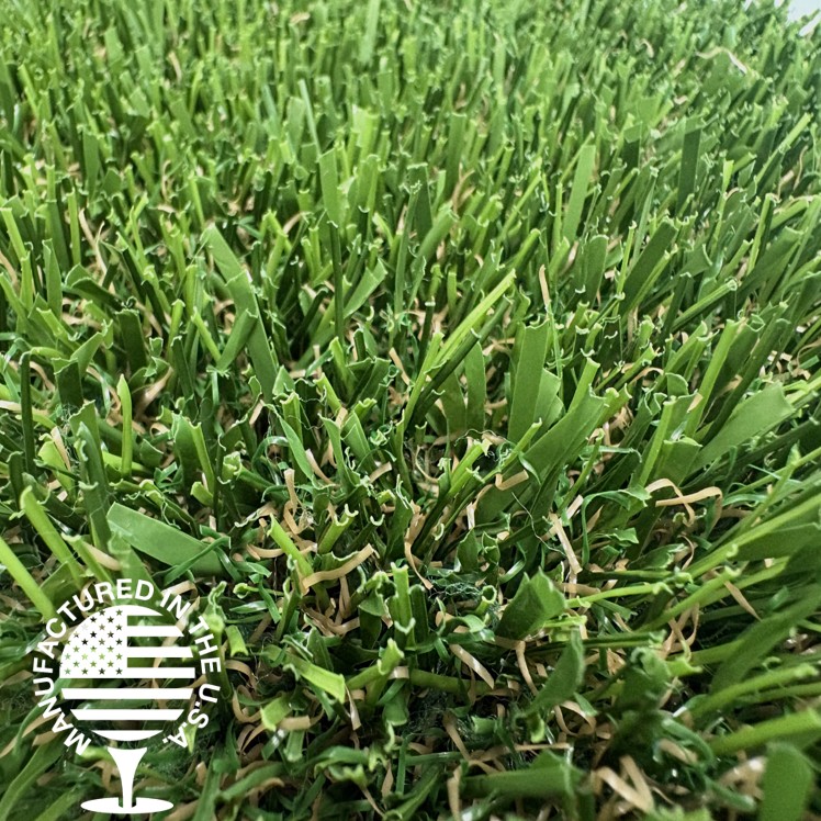 Close-up of artificial grass turf, featuring natural color variation and durable fibers for residential lawns, commercial landscapes, and sports applications by Southwest Greens. Close-up of artificial grass turf, featuring natural color variation and durable fibers for residential lawns, commercial landscapes, and sports applications by Southwest Greens.