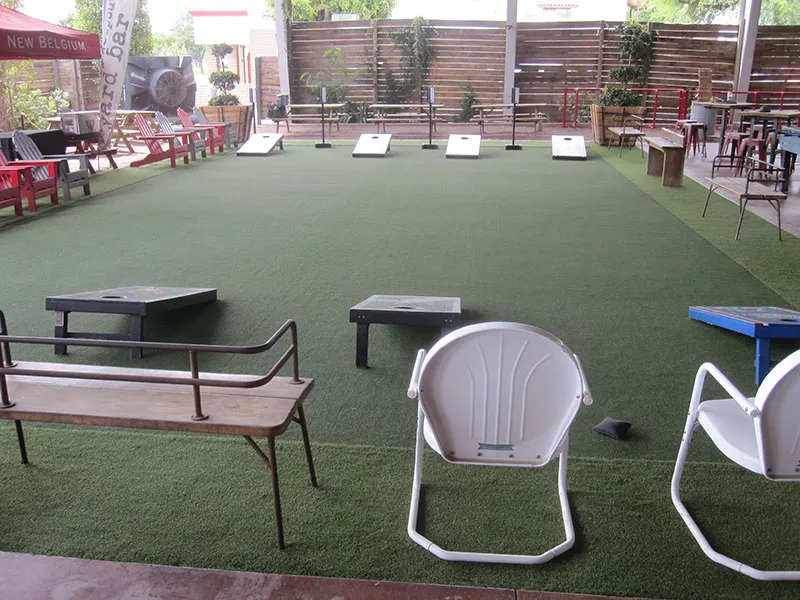 artificial turf used for cornhole