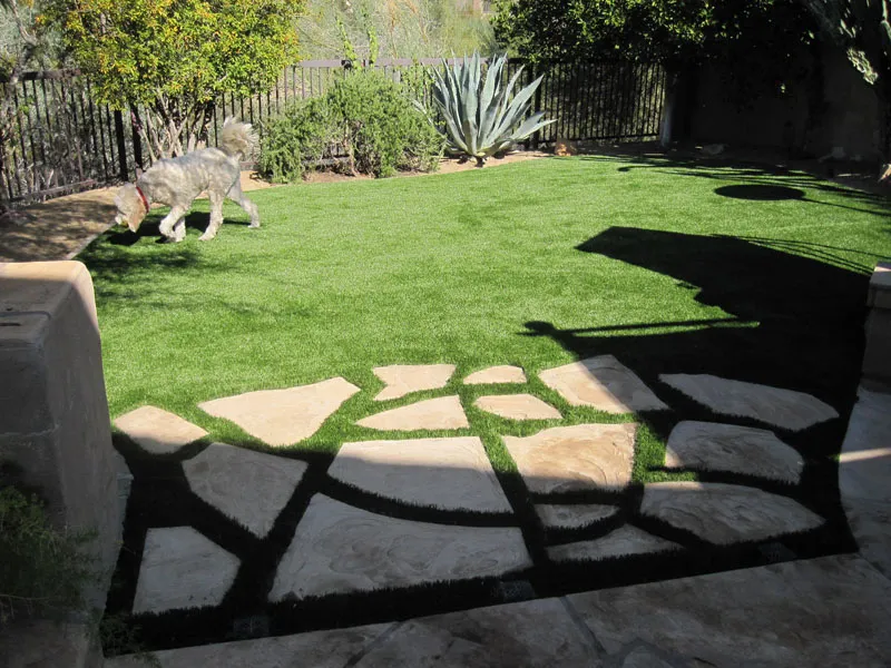 artificial turf in a front yard